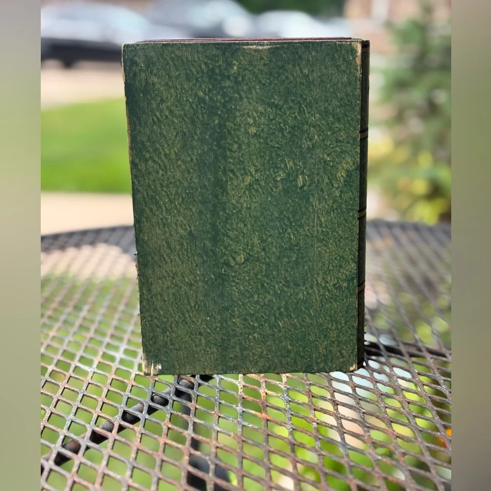 Vintage Decorative faux Book Set in Green and Burgundy - Picture 7 of 10